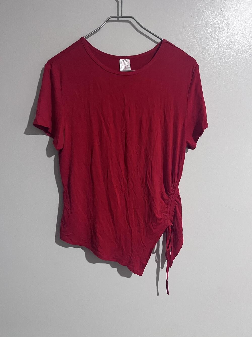 No Boundaries T-Shirt Juniors 2XL Red Tunic Short Sleeve Crew Neck Relaxed